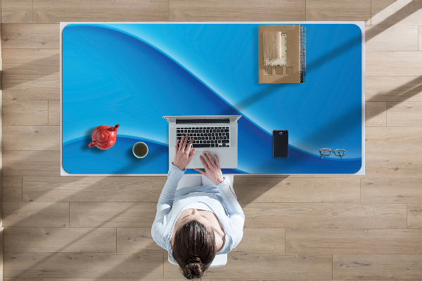 Full desk pad Abstraction blue