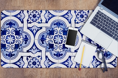 Desk mat blue tiles