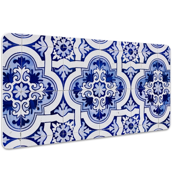 Desk mat blue tiles