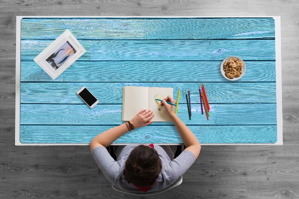 Full desk mat blue boards