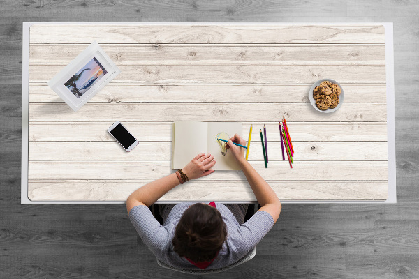 Large desk mat for children white boards
