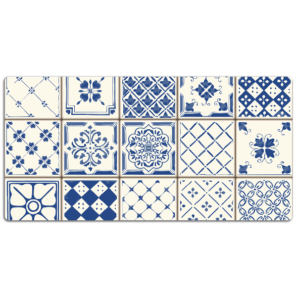 Desk mat tiles blue