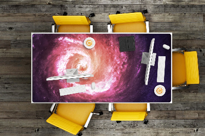 Large desk mat table protector Space vortex