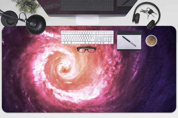 Large desk mat table protector Space vortex
