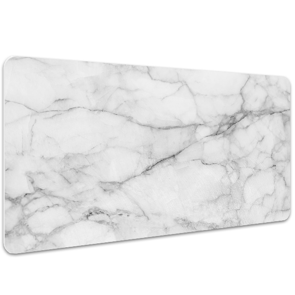 Large desk pad PVC protector Marble gray