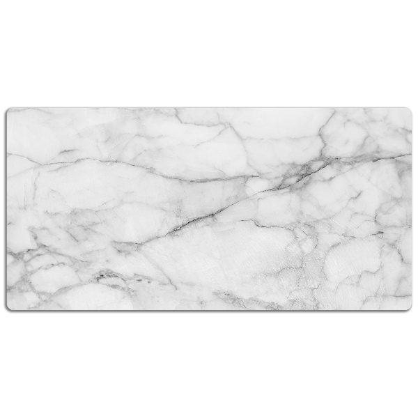 Large desk pad PVC protector Marble gray