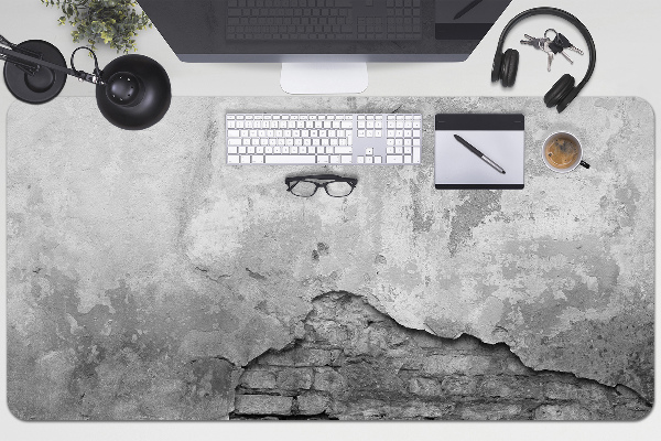 Large desk mat for children old stone wall
