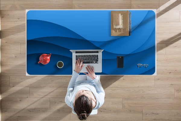 Full desk pad transition blue