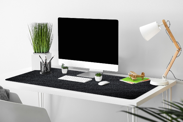 Large desk mat table protector black sand