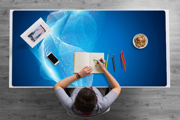 Large desk mat for children Flame