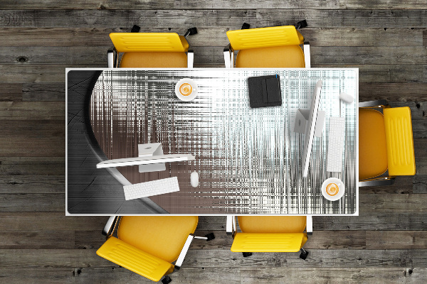Full desk pad Abstraction silver
