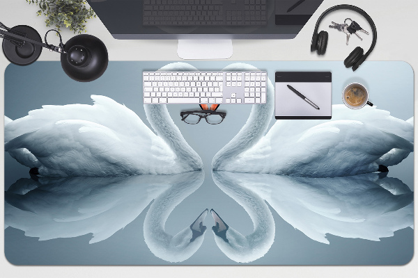 Large desk mat for children Swans