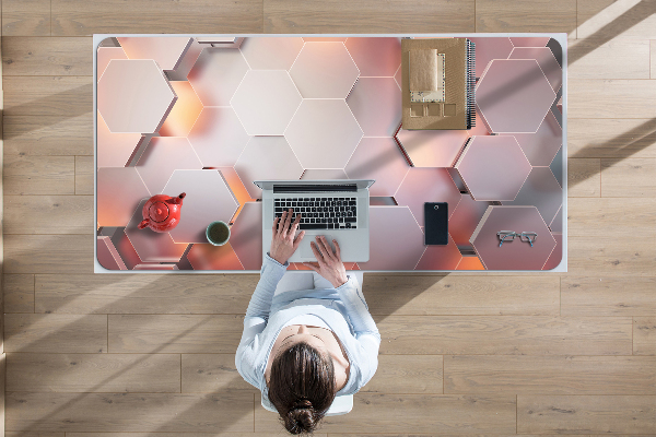 Full desk protector Abstraction hexes