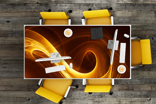 Desk pad wavy flame