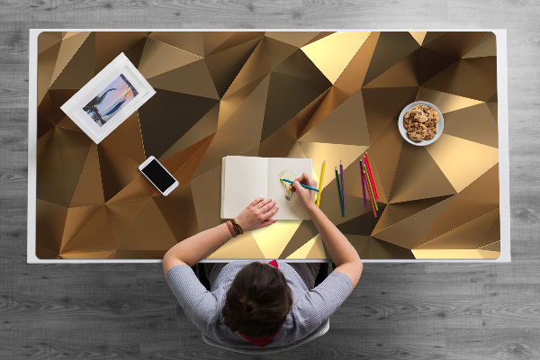 Large desk mat for children gold foil