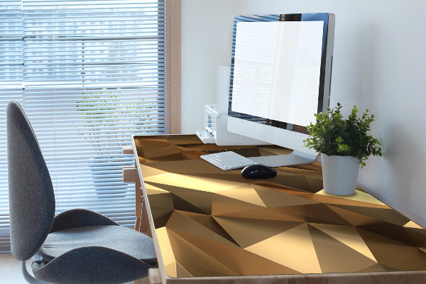 Large desk mat for children gold foil