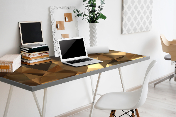 Large desk mat for children gold foil