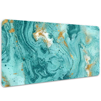Full desk protector Marble turquoise