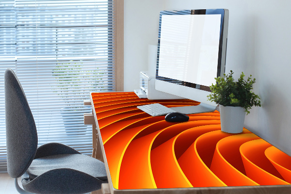 Full desk pad orange waves