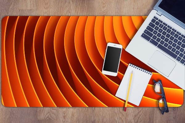 Full desk pad orange waves