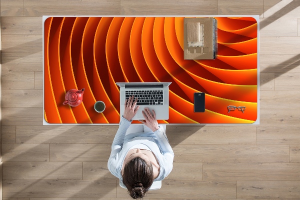 Full desk pad orange waves