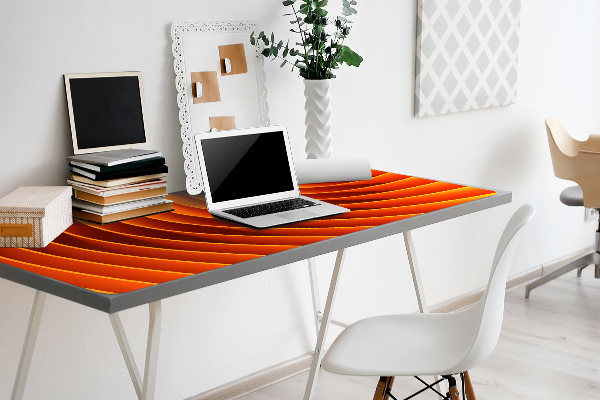 Full desk pad orange waves