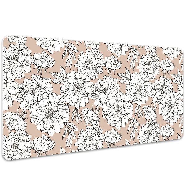 Desk mat artistic flowers
