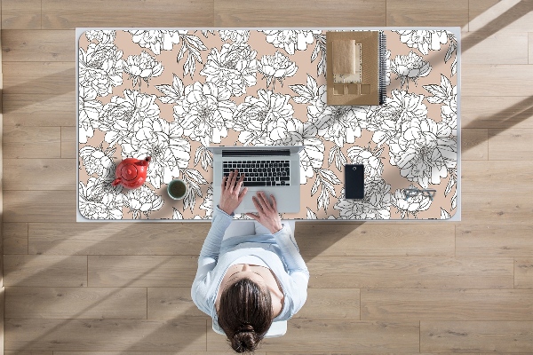 Desk mat artistic flowers