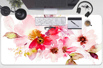 Full desk protector pastel flowers
