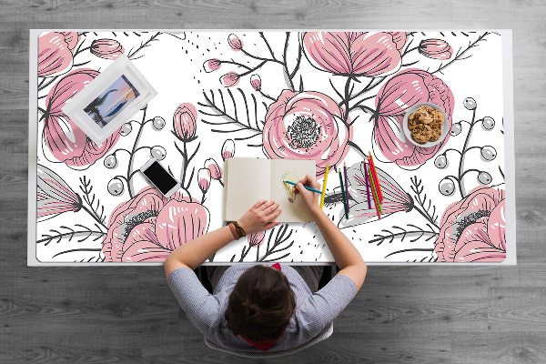 Desk mat Pastel Roses Art