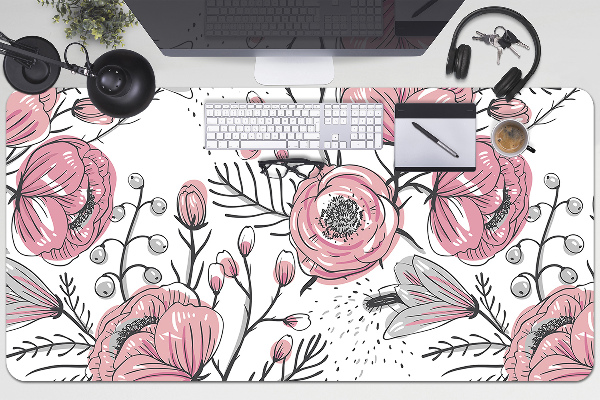 Desk mat Pastel Roses Art