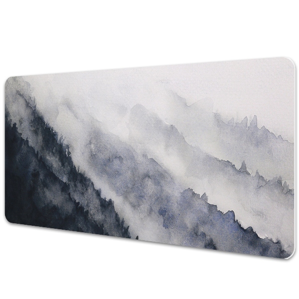 Large desk pad PVC protector Mountains in the fog