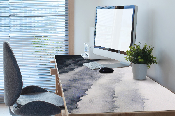 Large desk pad PVC protector Mountains in the fog
