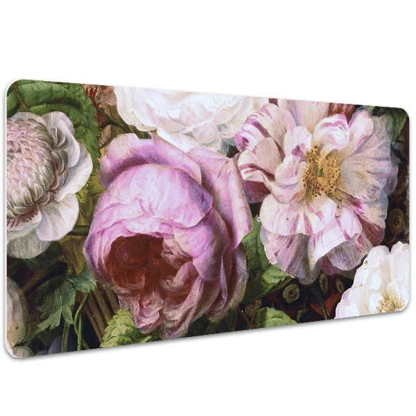 Large desk mat for children garden roses