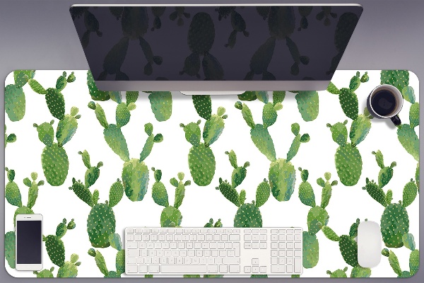 Full desk protector painted cacti
