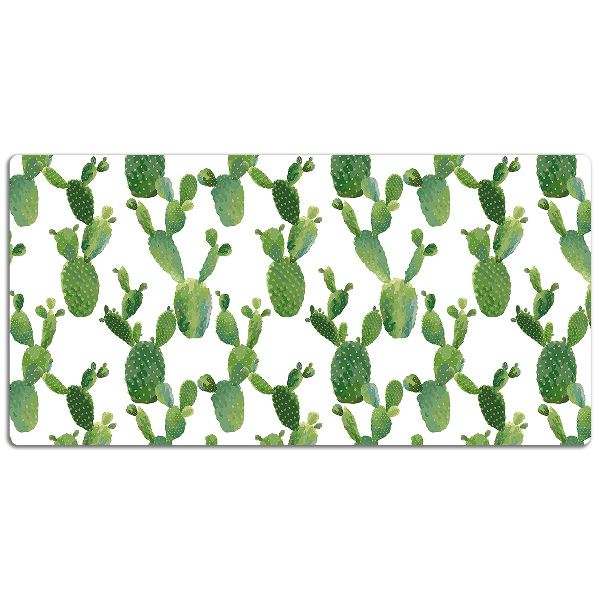 Full desk protector painted cacti