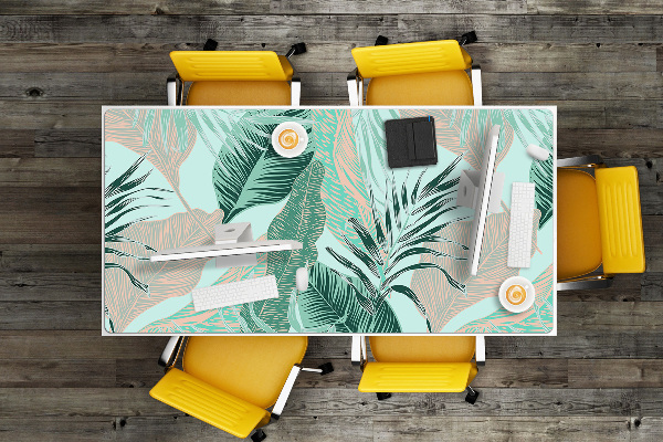 Full desk pad tropical leaves