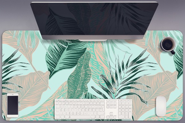Full desk pad tropical leaves