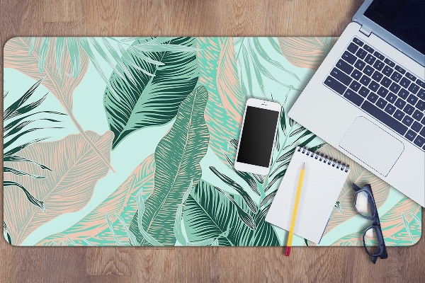 Full desk pad tropical leaves