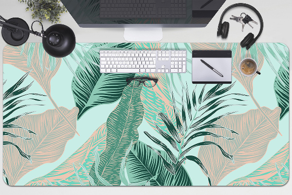 Full desk pad tropical leaves