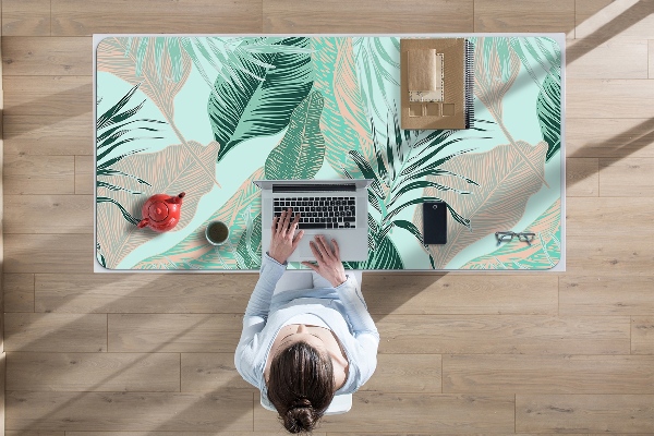 Full desk pad tropical leaves