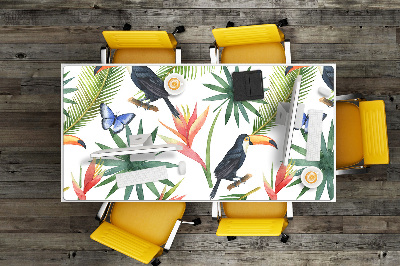 Full desk protector Toucans on a branch