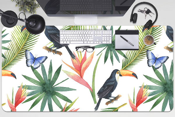 Full desk protector Toucans on a branch