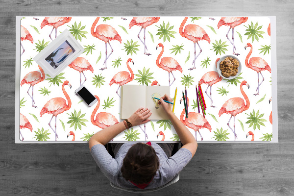 Large desk mat for children Flamingos