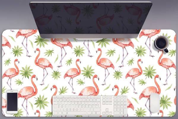 Large desk mat for children Flamingos