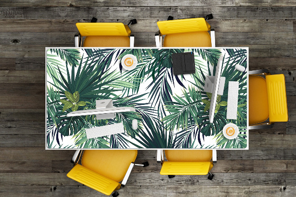 Full desk pad tropical leaves