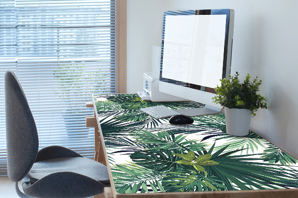 Full desk pad tropical leaves