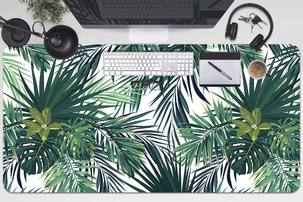 Full desk pad tropical leaves