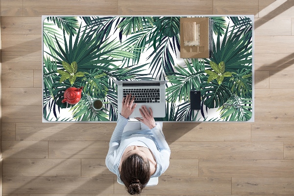 Full desk pad tropical leaves