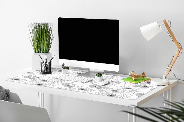 Large desk mat for children Poppies
